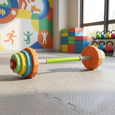 Plastic barbell toy